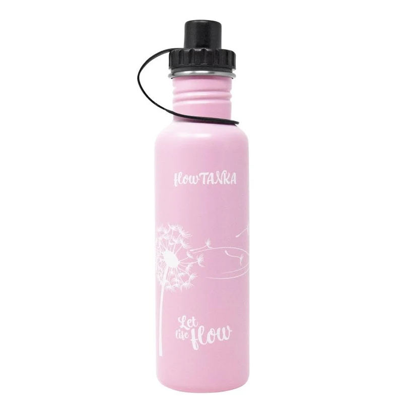 0,8l flowTANKA Edelstahl Trinkflasche mit Sport-Verschluss
