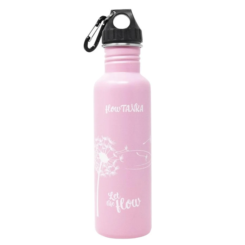 0,8l flowTANKA Edelstahl Trinkflasche mit Poly-Loop-Verschluss