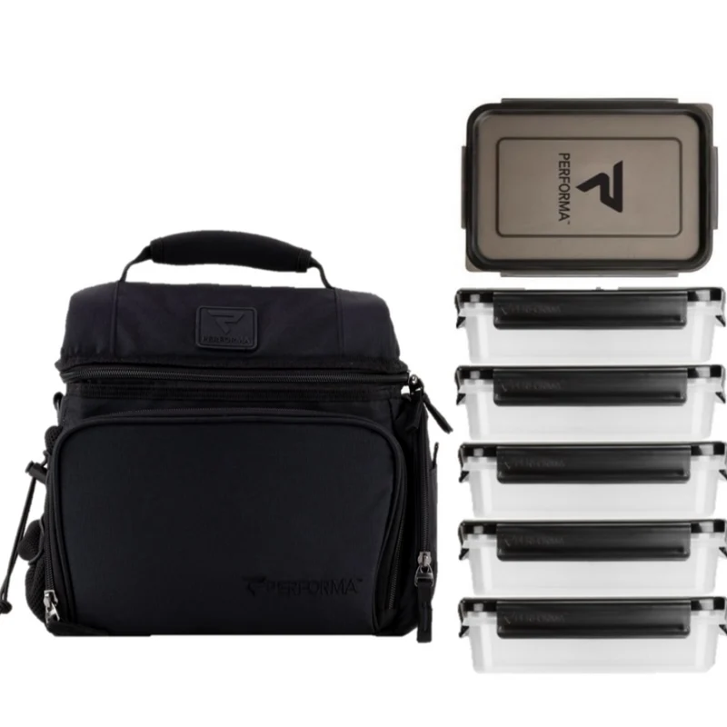 6 Meal Cooler Bag, Black on Black CLEARANCE 25% Off (Already discounted)