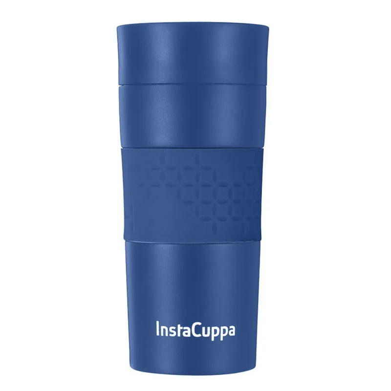 InstaCuppa Vacuum Insulated Travel Mug, Stainless Steel Double Walled Thermos for Hot or Cold Coffee, Tea, Spill and Leak Proof with