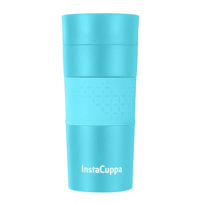 InstaCuppa Vacuum Insulated Travel Mug, Stainless Steel Double Walled Thermos for Hot or Cold Coffee, Tea, Spill and Leak Proof with