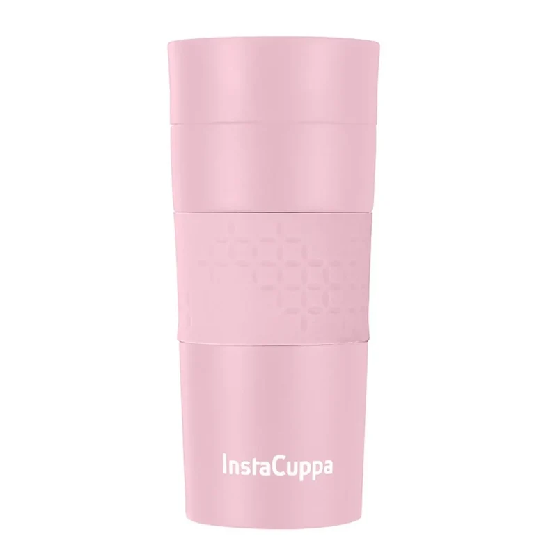 InstaCuppa Vacuum Insulated Travel Mug, Stainless Steel Double Walled Thermos for Hot or Cold Coffee, Tea, Spill and Leak Proof with