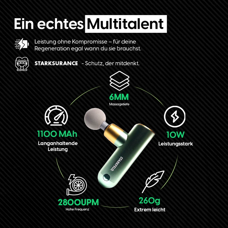STARKGUN® DELUXE – Leistungsstarke Massagepistole für Tiefengewebe