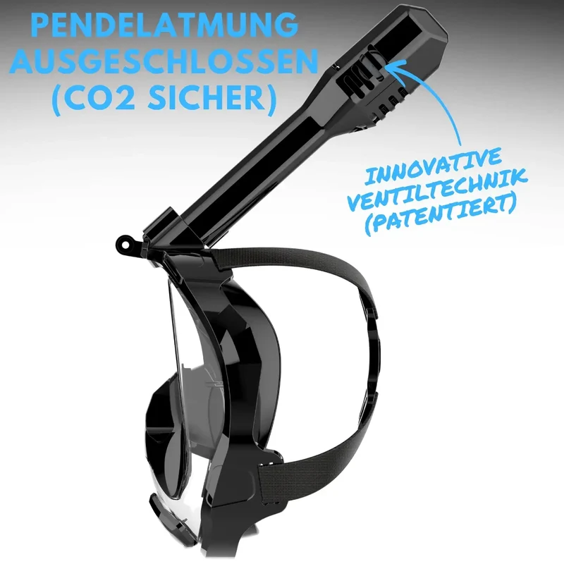 Seaview Pro Plus mit Nackenkissen - Schwarz
