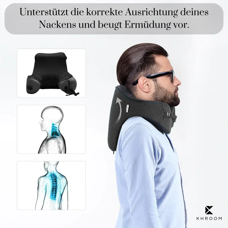 Seaview Pro Plus mit Nackenkissen - Schwarz