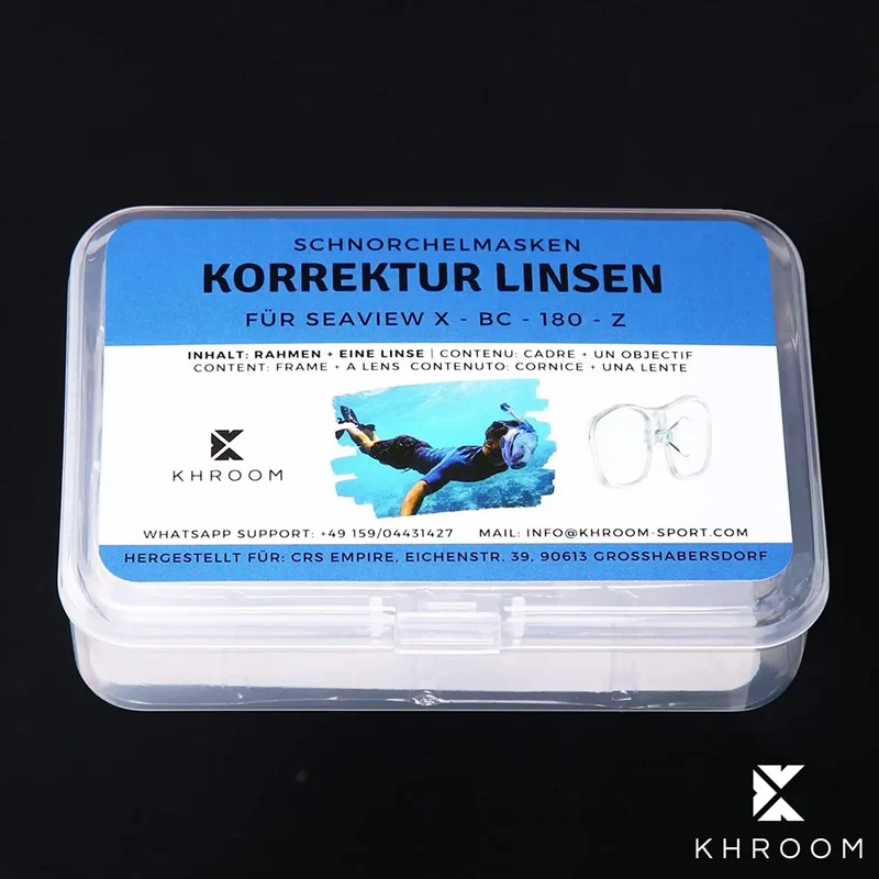 Schnorchelmasken Brillengläser Sehhilfe bis 8.0 Dioptrien
