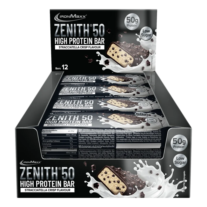 ZENITH® 50 Protein Riegel (12x100g) - Stracciatella Crisp