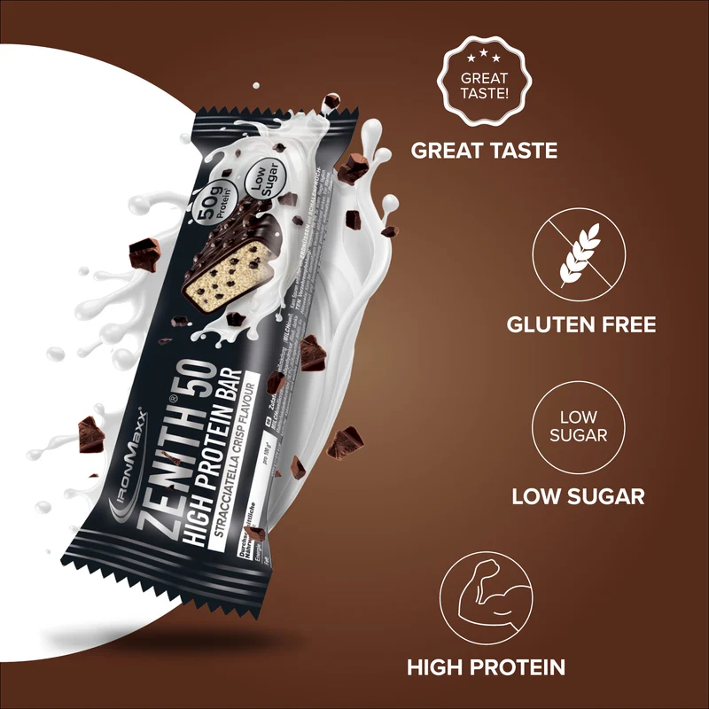 ZENITH® 50 Protein Riegel (12x100g) - Stracciatella Crisp