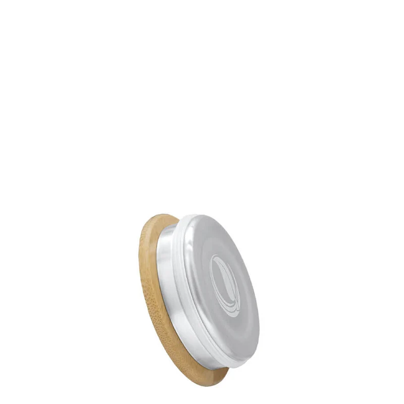 Cup - 0,35l doppelwandiger Edelstahl Trinkbecher mit Edelstahl-Bambus-Becherdeckel