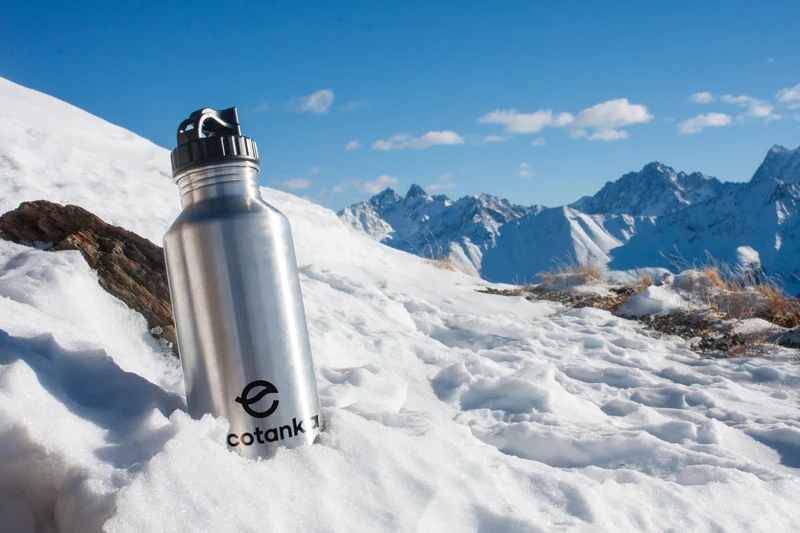 2,0l megaTANKA Edelstahl Trinkflasche mit Poly-Loop-Verschluss