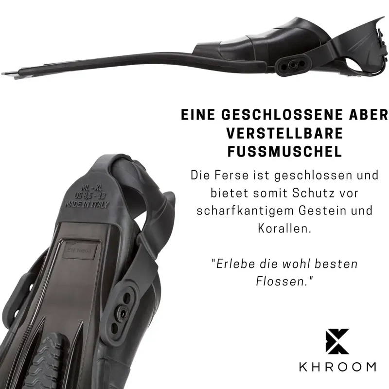 Verstellbare Schnorchelflossen – Flexibel, komfortabel, Made in Italy