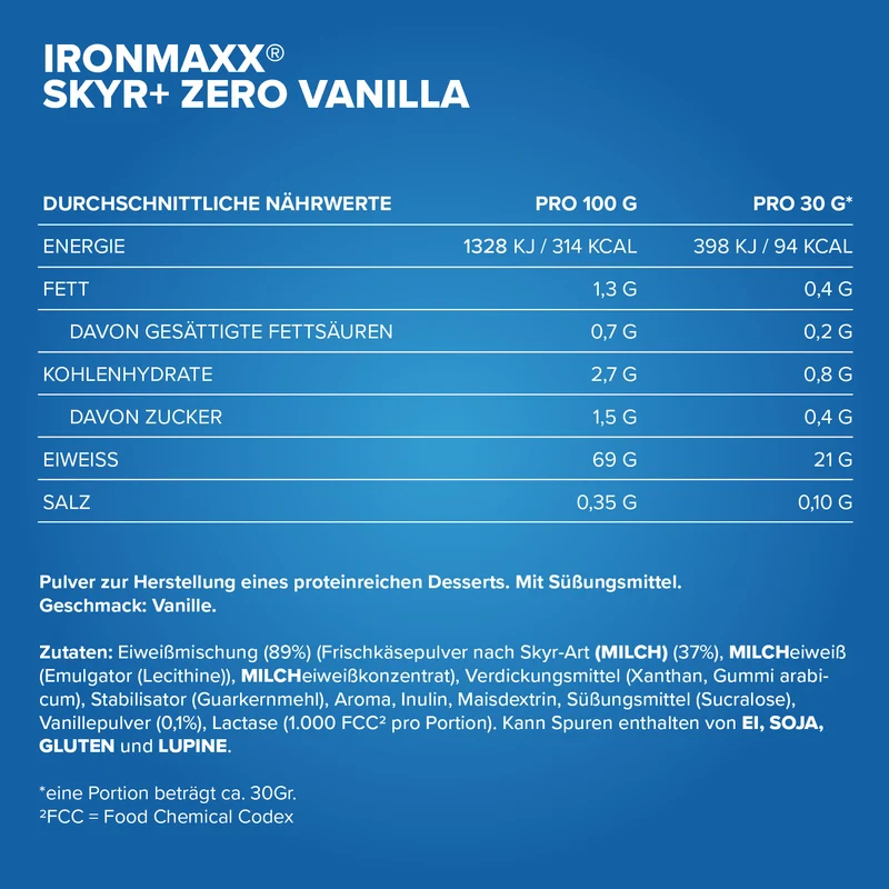 Skyr+ Zero (500g) - Vanilla