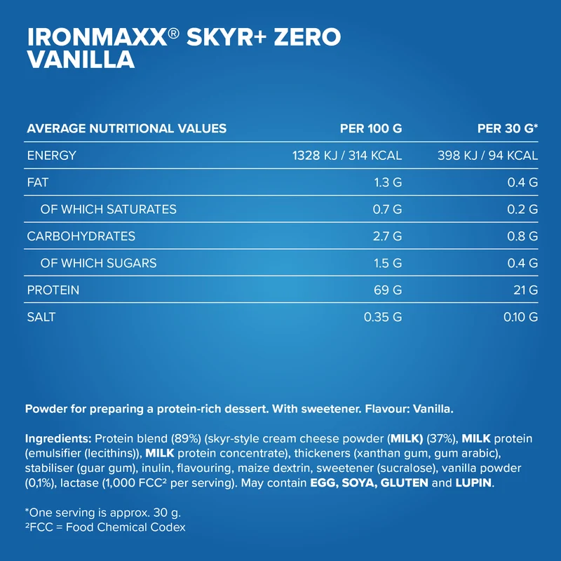 Skyr+ Zero (500g) - Vanilla