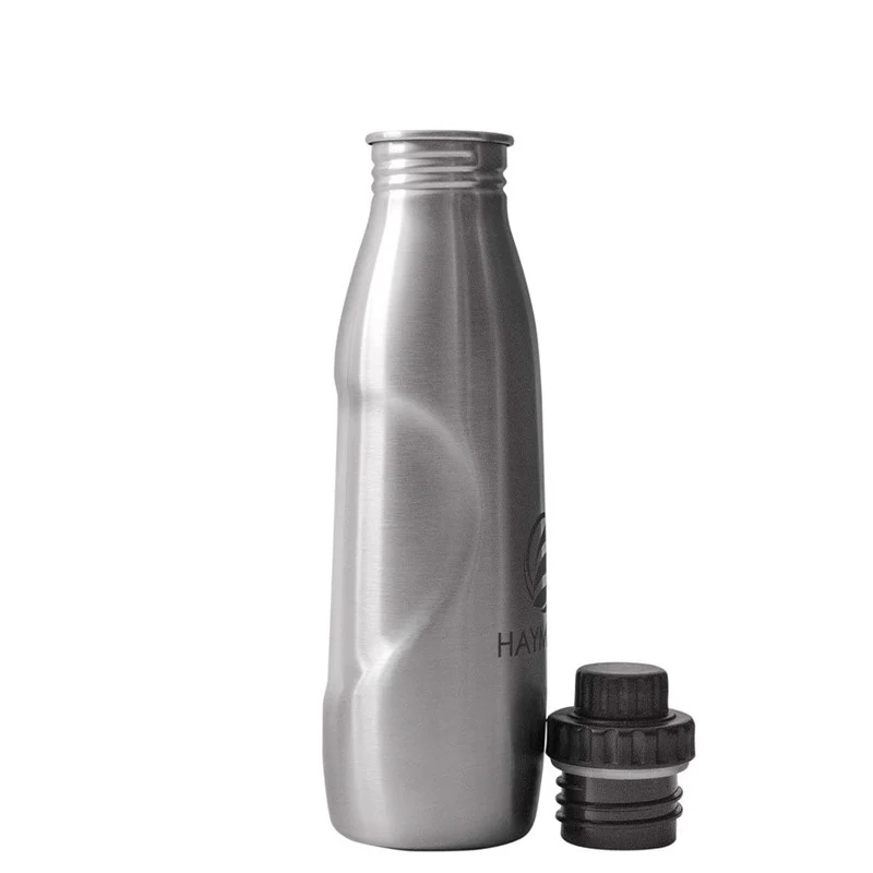 0,8l Haymdall Edelstahl Trinkflasche mit verschiedenen Verschlüssen