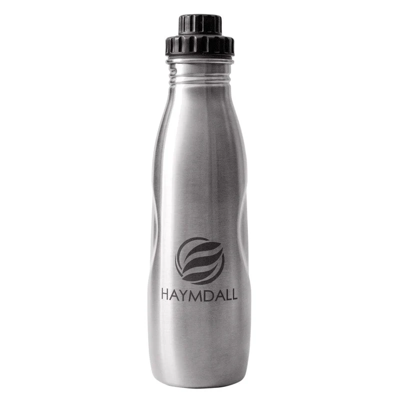 0,8l Haymdall Edelstahl Trinkflasche mit verschiedenen Verschlüssen