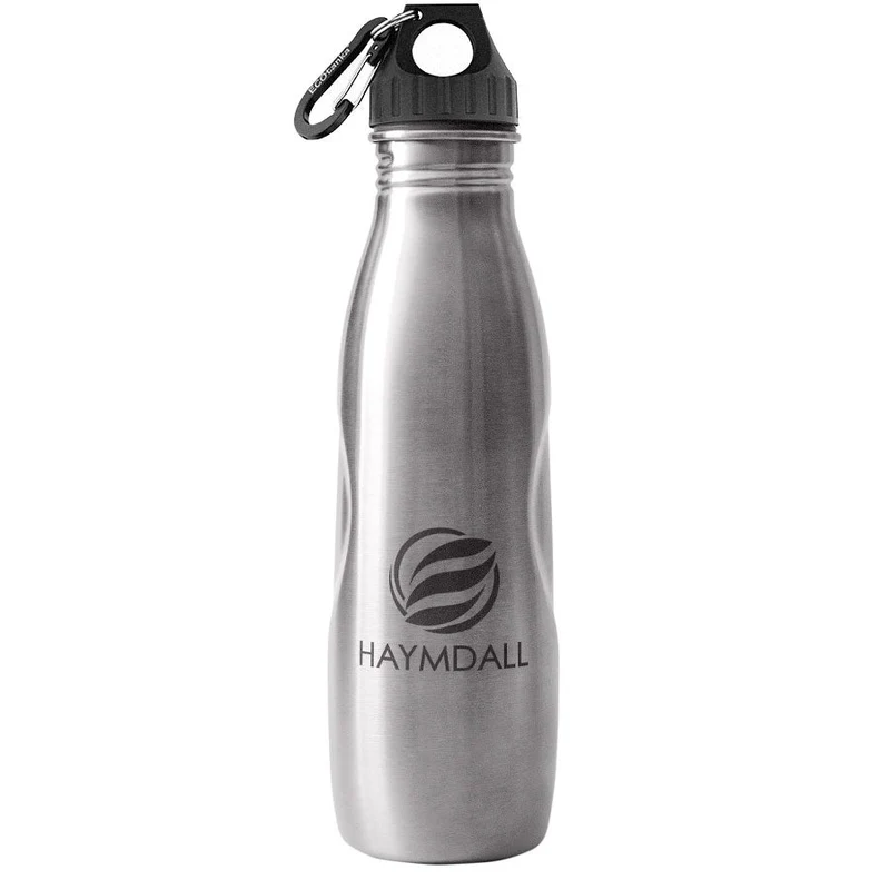 0,8l Haymdall Edelstahl Trinkflasche mit verschiedenen Verschlüssen