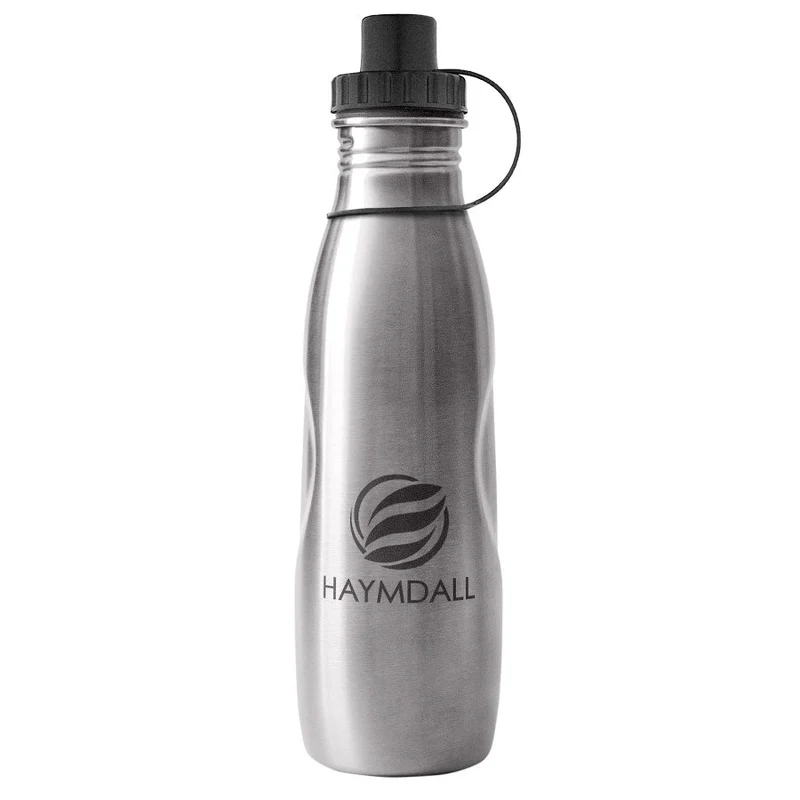 0,8l Haymdall Edelstahl Trinkflasche mit verschiedenen Verschlüssen