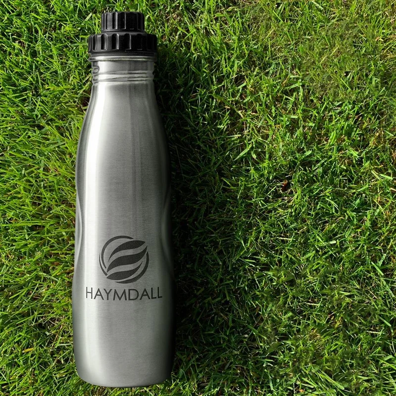 0,8l Haymdall Edelstahl Trinkflasche mit verschiedenen Verschlüssen