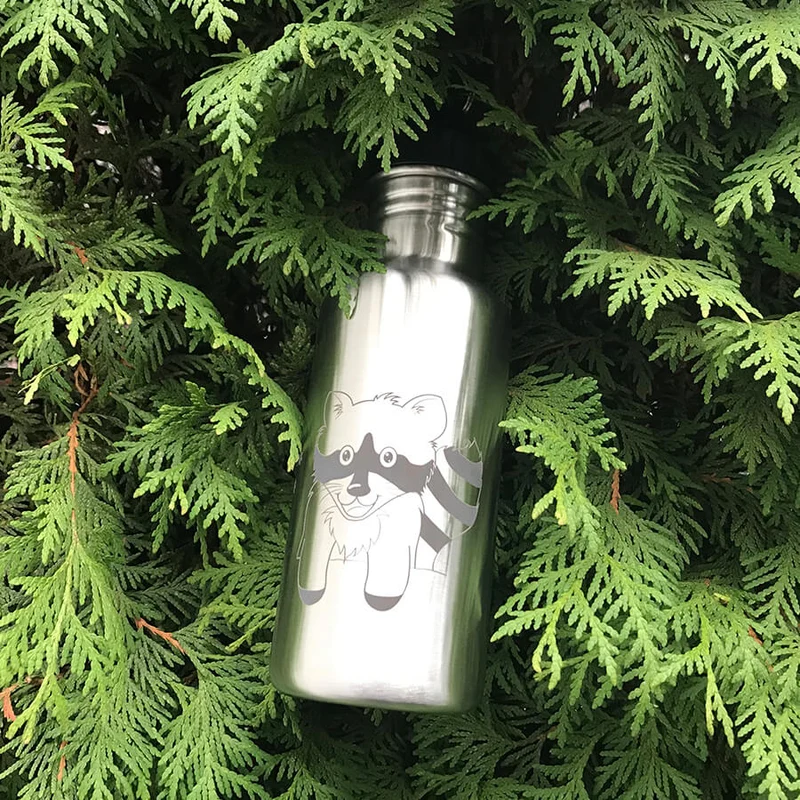 0,6l miniTANKA Racoon Edition mit Poly-Loop-Verschluss
