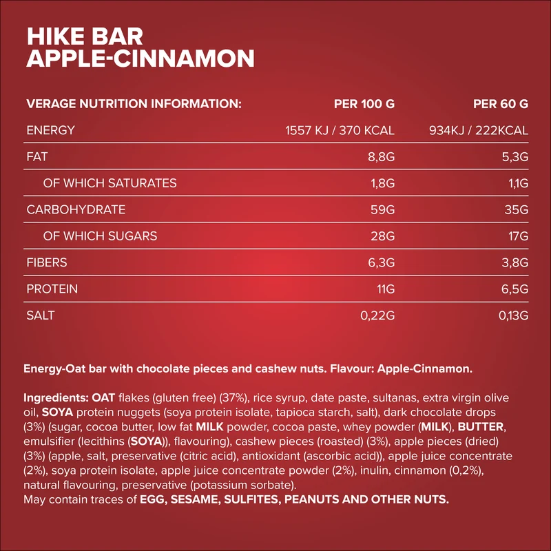 Hike Bar (60g) - Apple Cinnamon