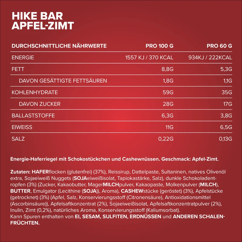 Hike Bar (60g) - Apple Cinnamon