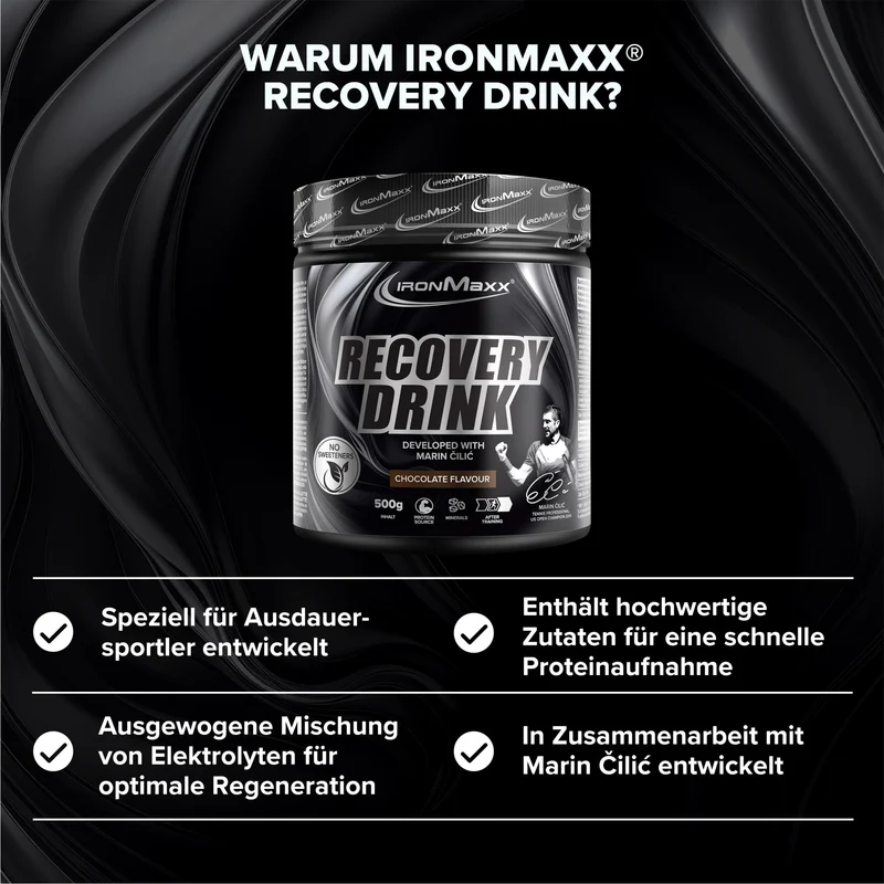 Recovery Drink Pulver by Marin Cilic (500g) - Chocolate