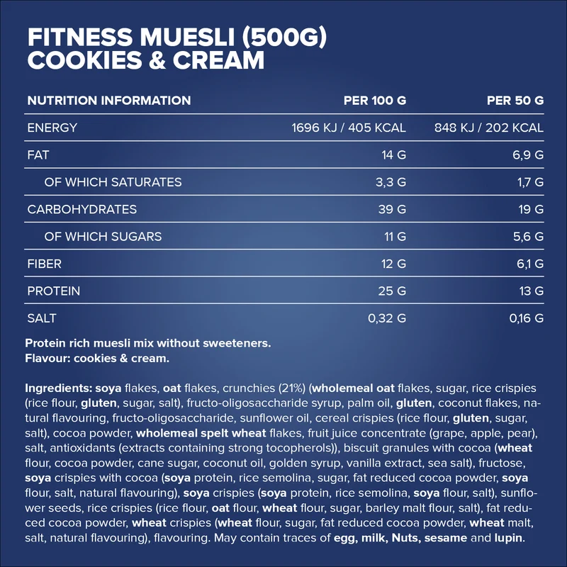 Fitness Müsli (500g) - Cookies & Cream