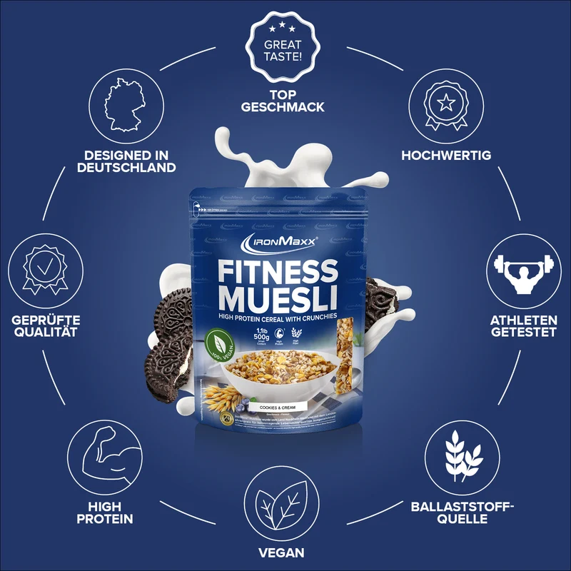Fitness Müsli (500g) - Cookies & Cream