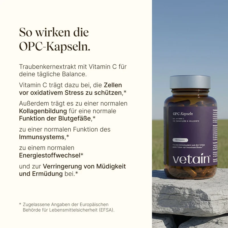 OPC Kapseln - Pflanzliche Antioxidantien für Schutz & Balance (180 Kapseln)