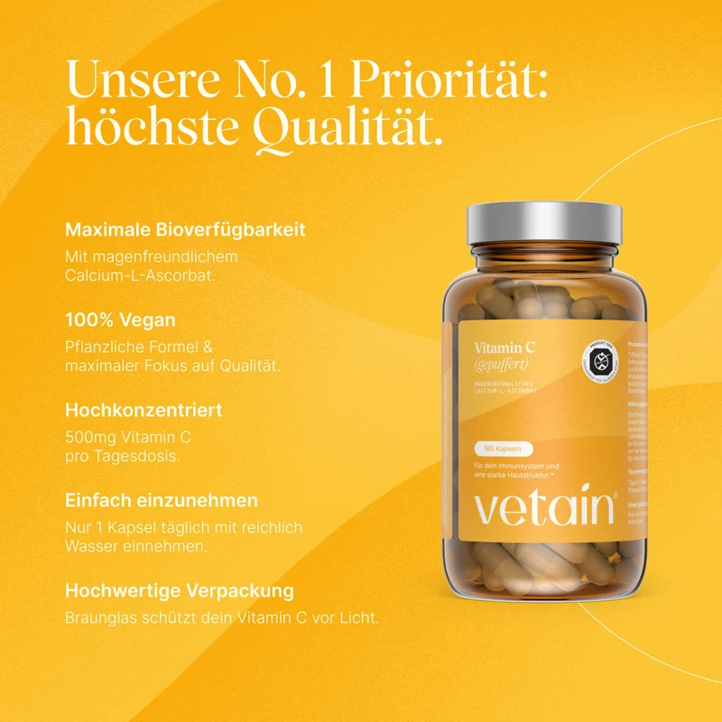 Vitamin C gepuffert (180 Kapseln)