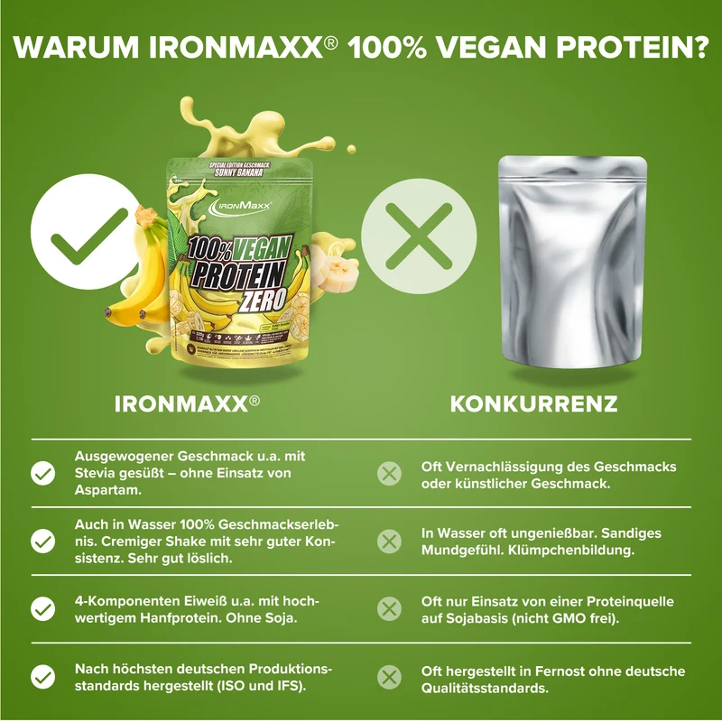 100% Vegan Protein Zero (500g) - Sunny Banana