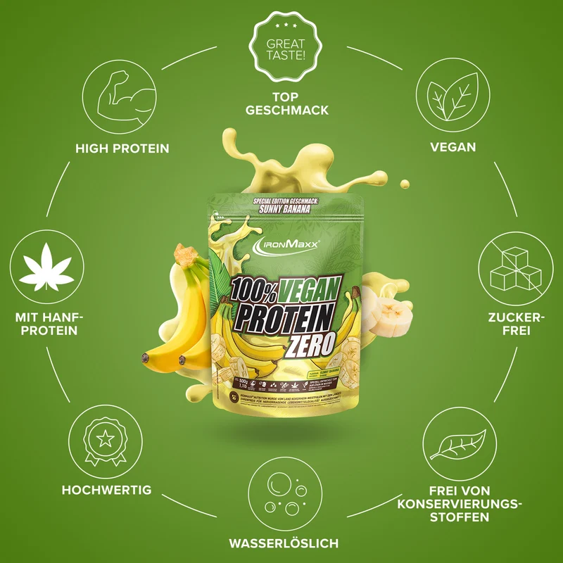 100% Vegan Protein Zero (500g) - Sunny Banana