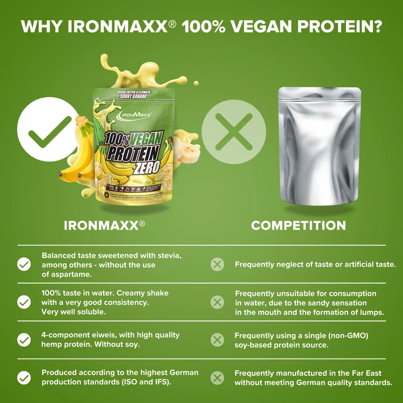 100% Vegan Protein Zero (500g) - Sunny Banana