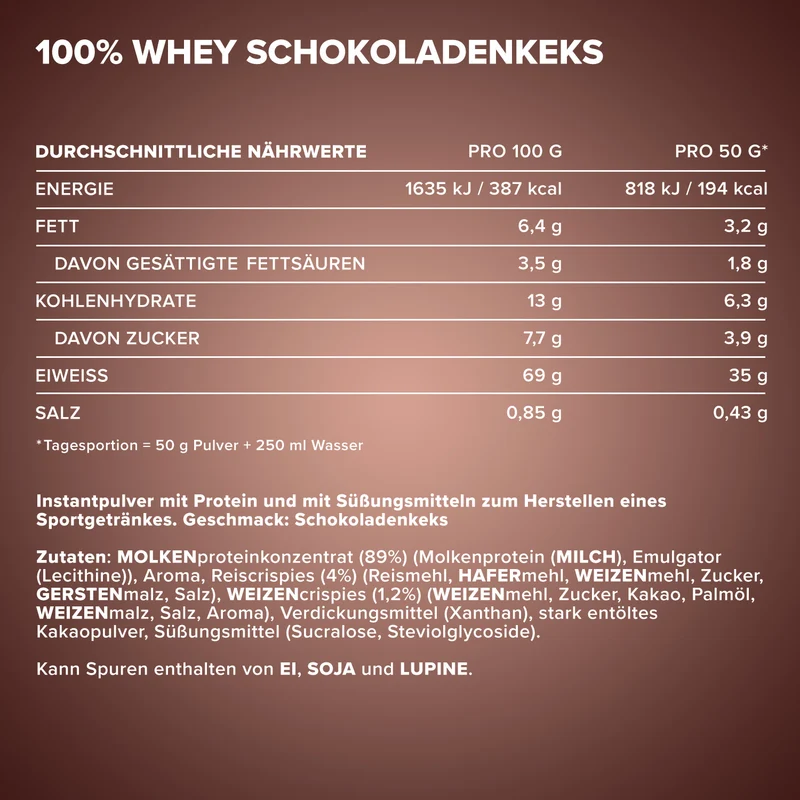 100% Whey Protein (2350g) - Chocolate and Cookies
