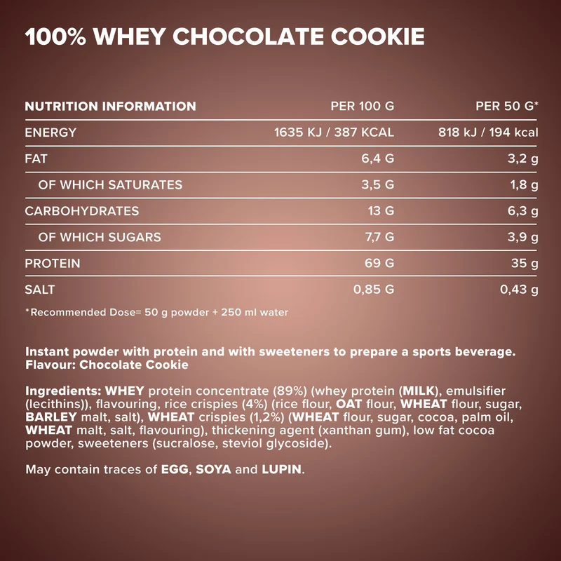 100% Whey Protein (2350g) - Chocolate and Cookies