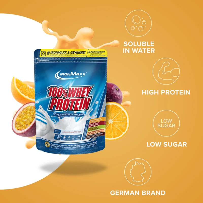 100% Whey Protein (500g) - Orange Maracuja