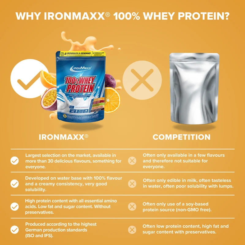 100% Whey Protein (500g) - Orange Maracuja