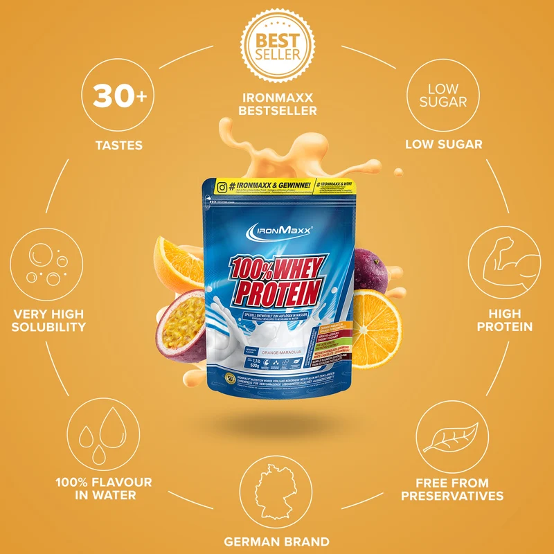 100% Whey Protein (500g) - Orange Maracuja