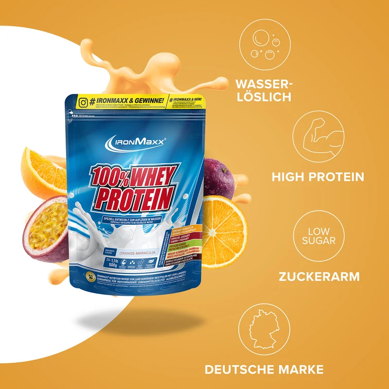 100% Whey Protein (500g) - Orange Maracuja