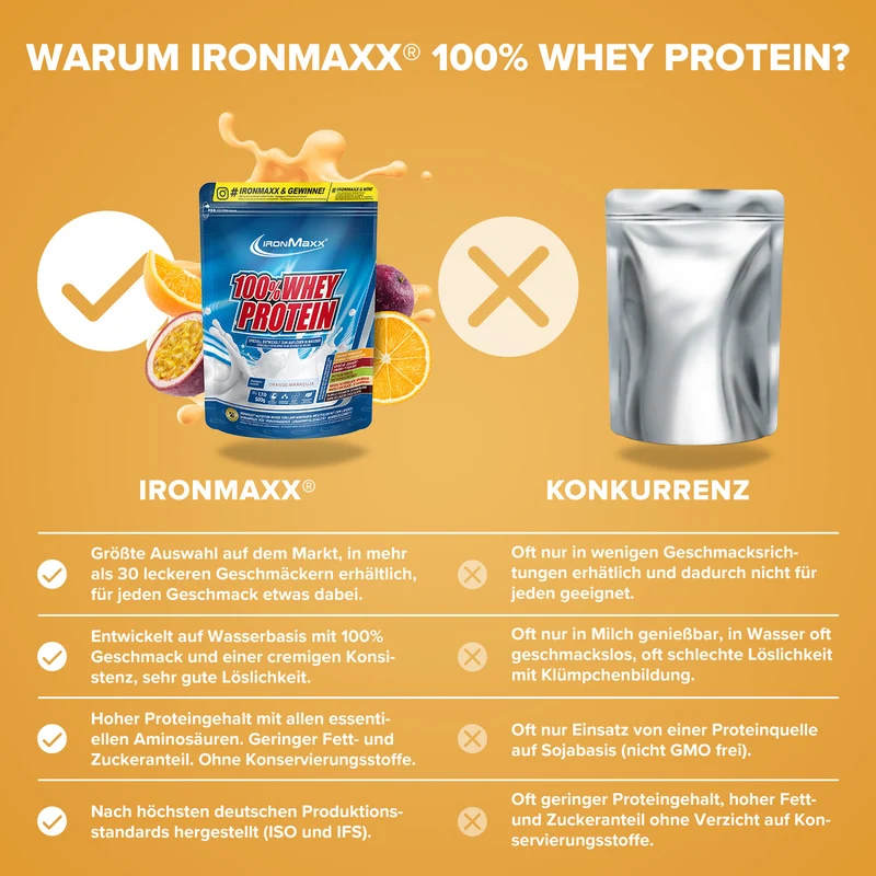 100% Whey Protein (500g) - Orange Maracuja