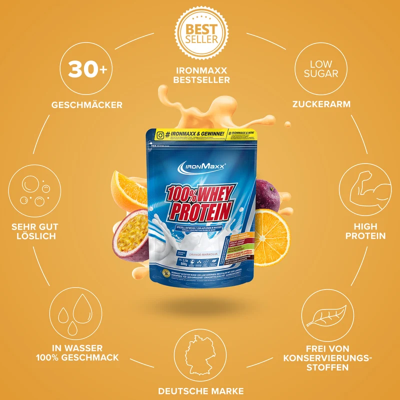 100% Whey Protein (500g) - Orange Maracuja