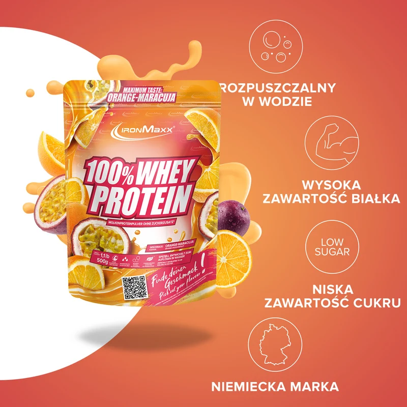 100% Whey Protein (500g) - Orange Maracuja