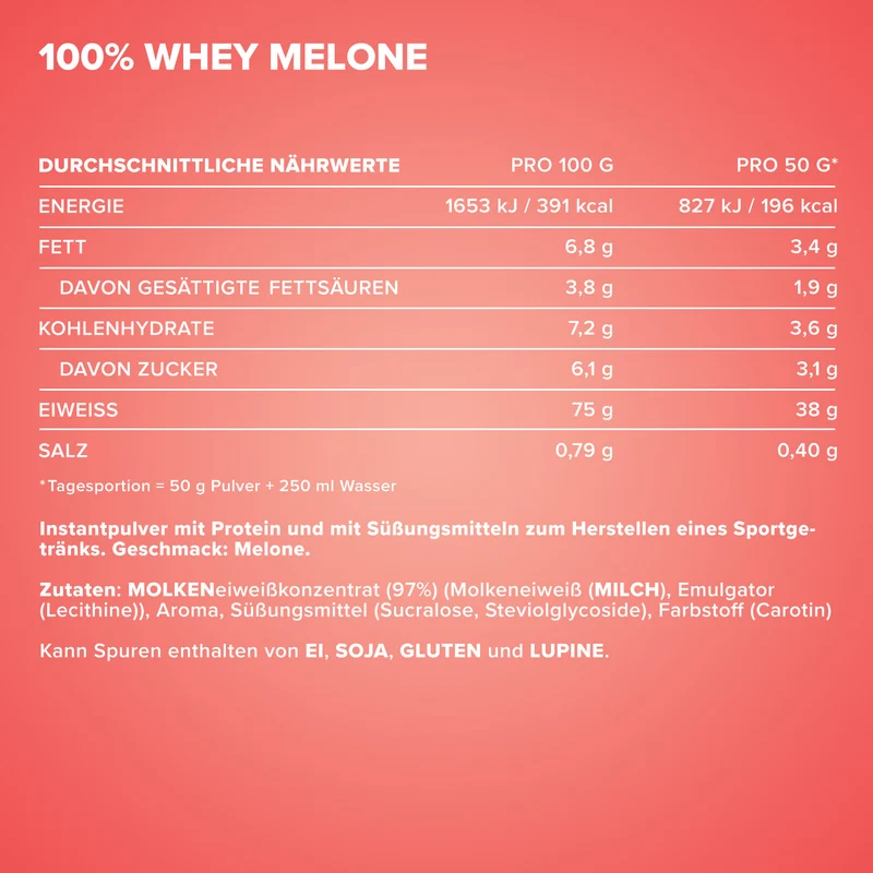 100% Whey Protein (500g) - Melone