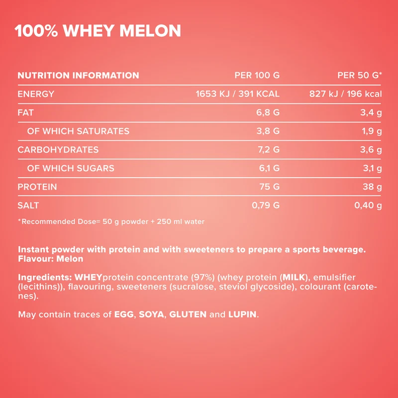 100% Whey Protein (500g) - Melone