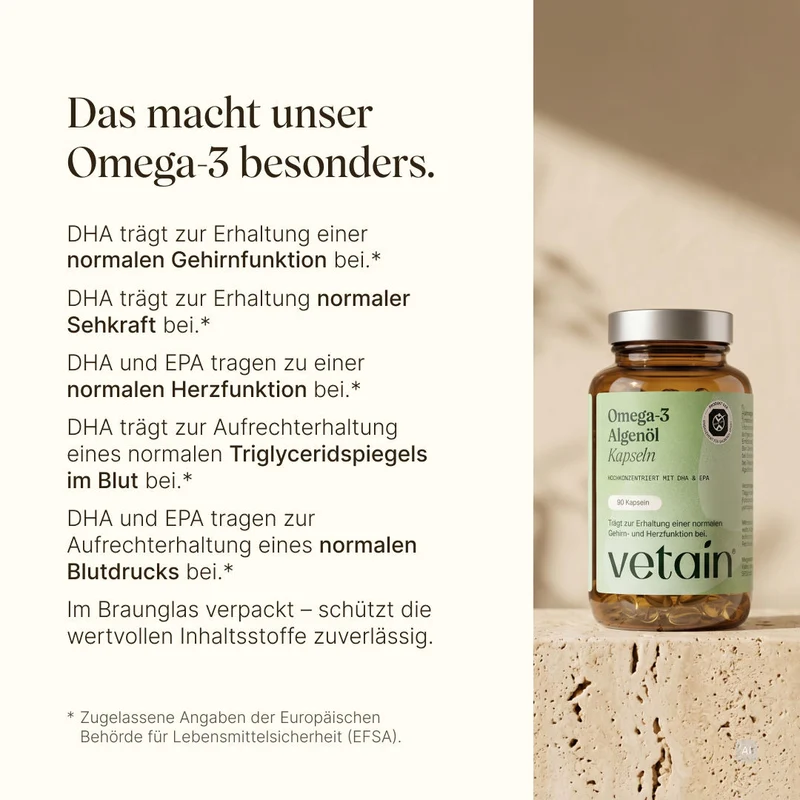 Omega 3 vegan - Algenöl (90 Kapseln)