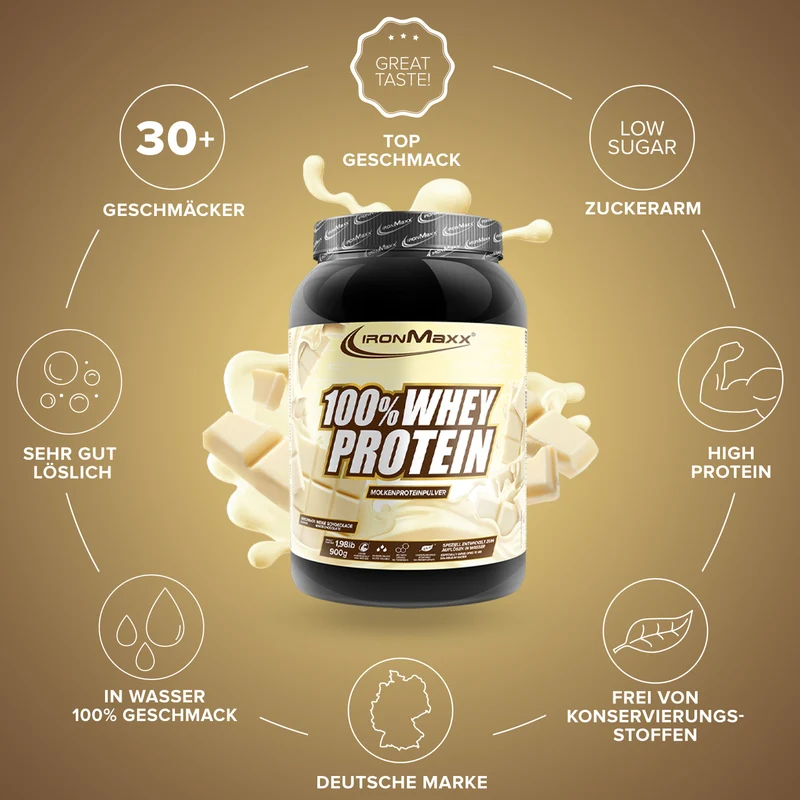100% Whey Protein (900g) - Weiße Schokolade
