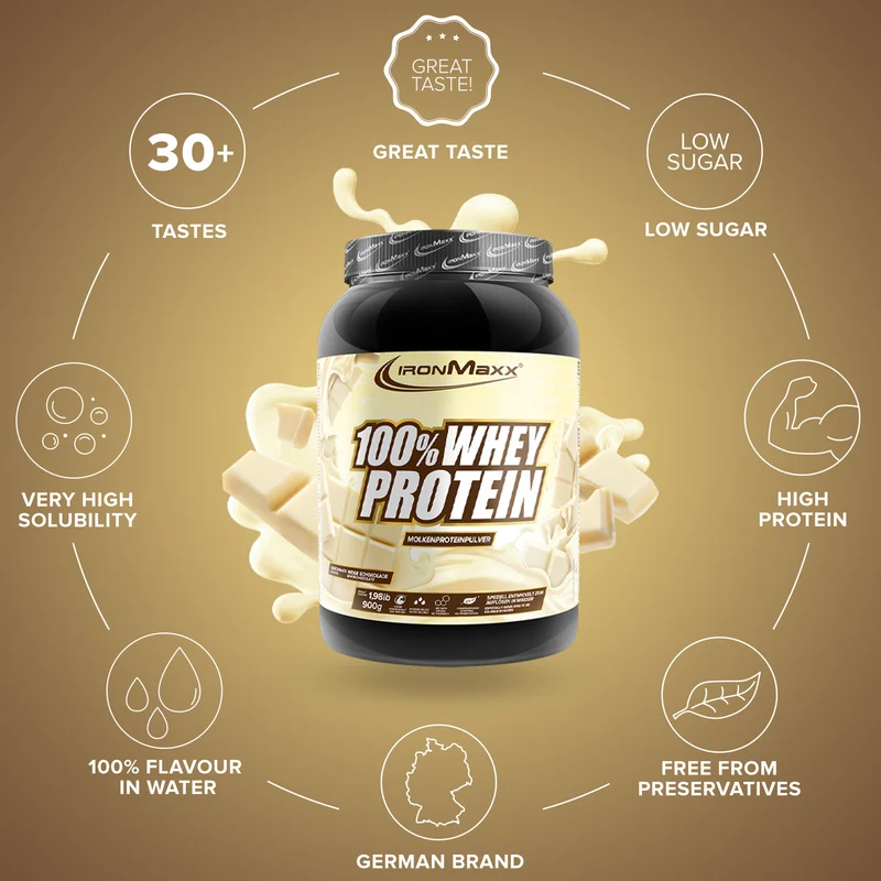 100% Whey Protein (900g) - Weiße Schokolade
