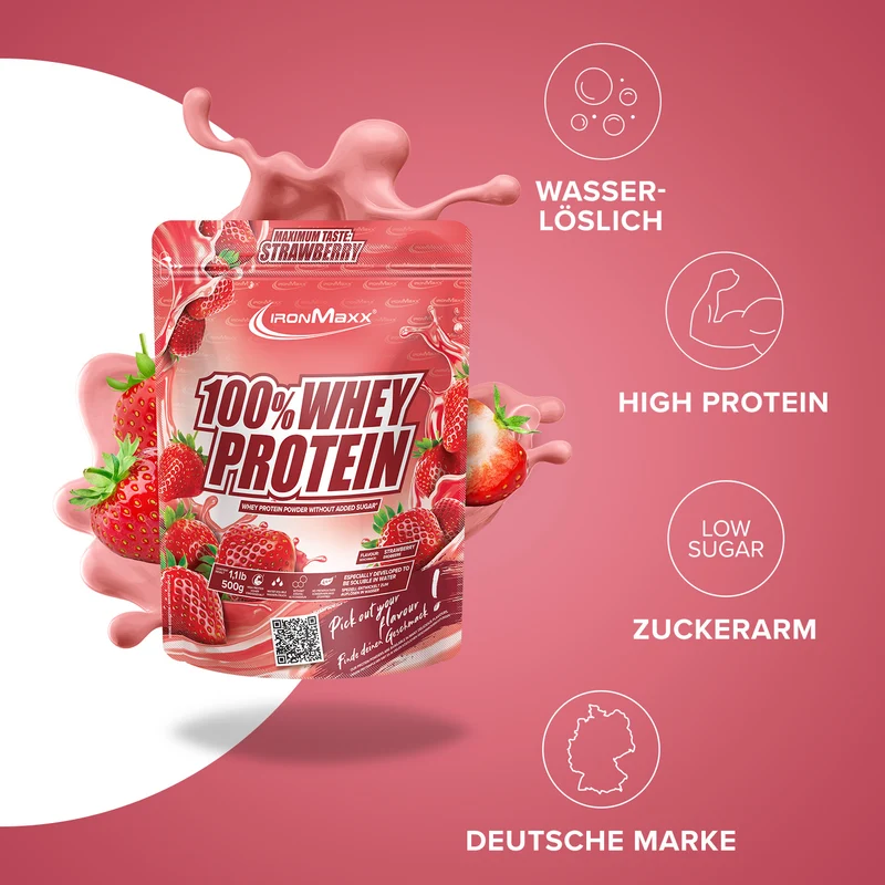 100% Whey Protein (500g) - Erdbeere
