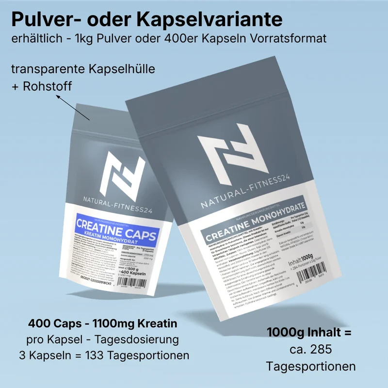 Creatin Monohydrat Pulver 1000g - 1Kg