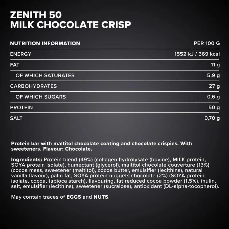 ZENITH® 50 Protein Riegel (12x100g) - Brownie Chocolate Crisp
